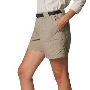Columbia Women's Khaki Outdoor Utility Shorts with Web Belt